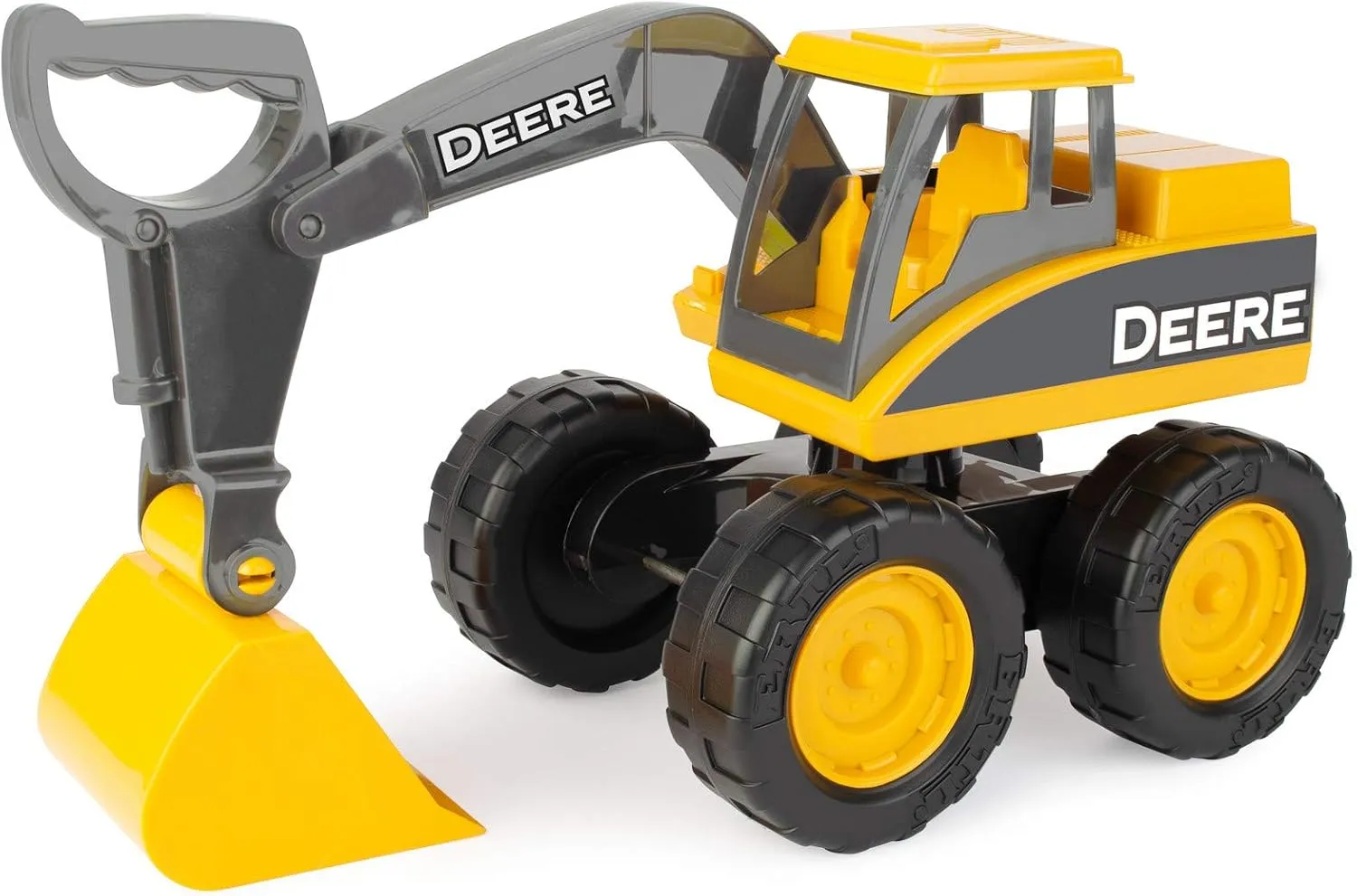 John Deere Sandbox Big Scoop Excavator Toy with Tilting Dump Bed - Construction Toys - Frustration Free Packaging FFP - 15 Inch