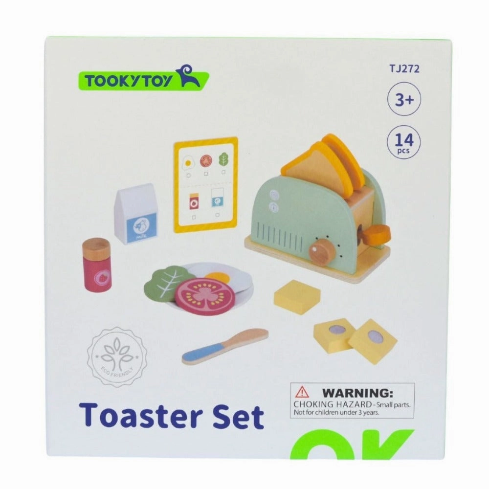 Joyful Kids Wooden Toaster Set