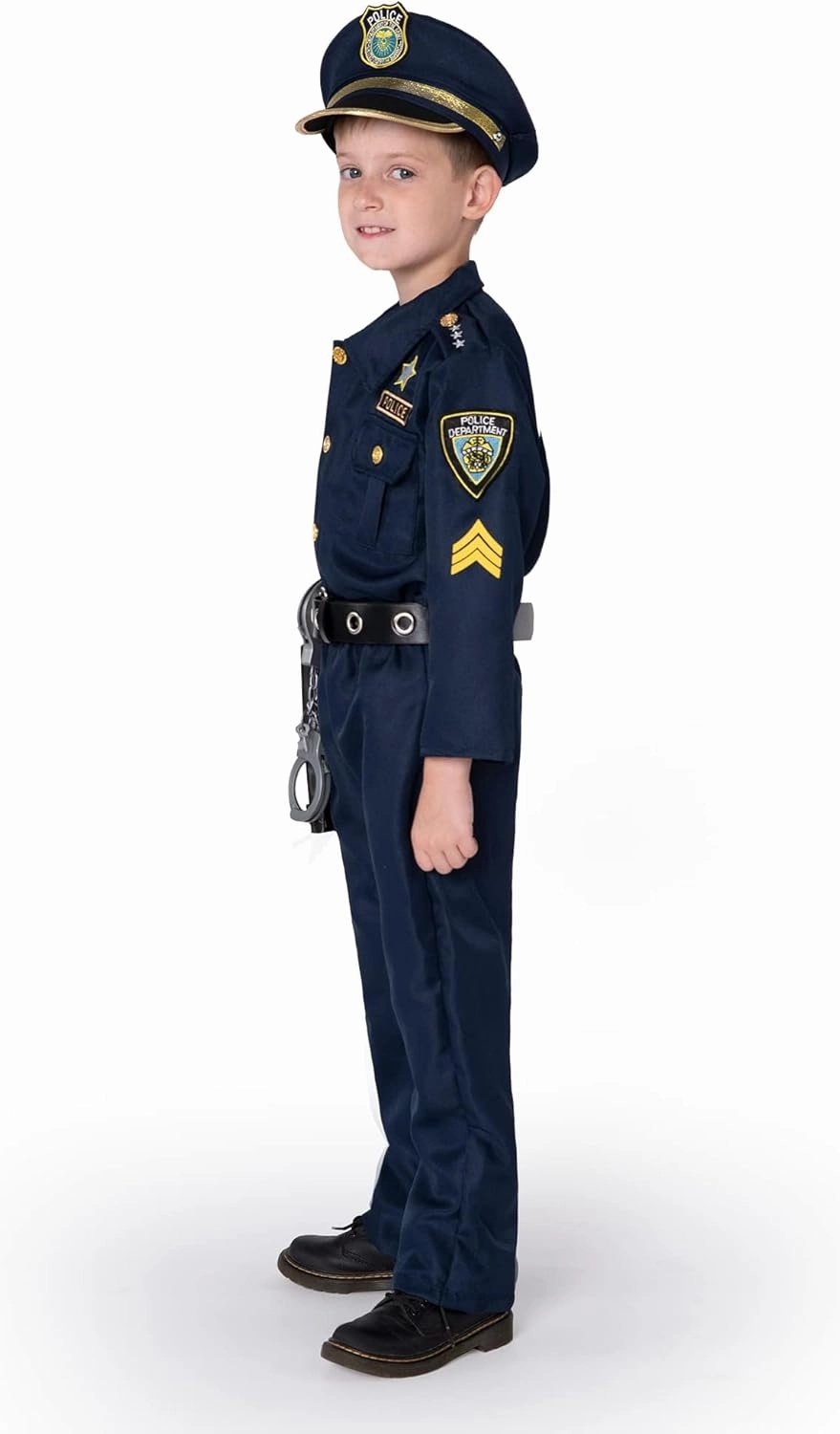 JOYIN Toy Halloween Toddler Police Costume, Police Officer Costume for Boys, Kids Cop Outfit for Halloween Pretend Roleplay