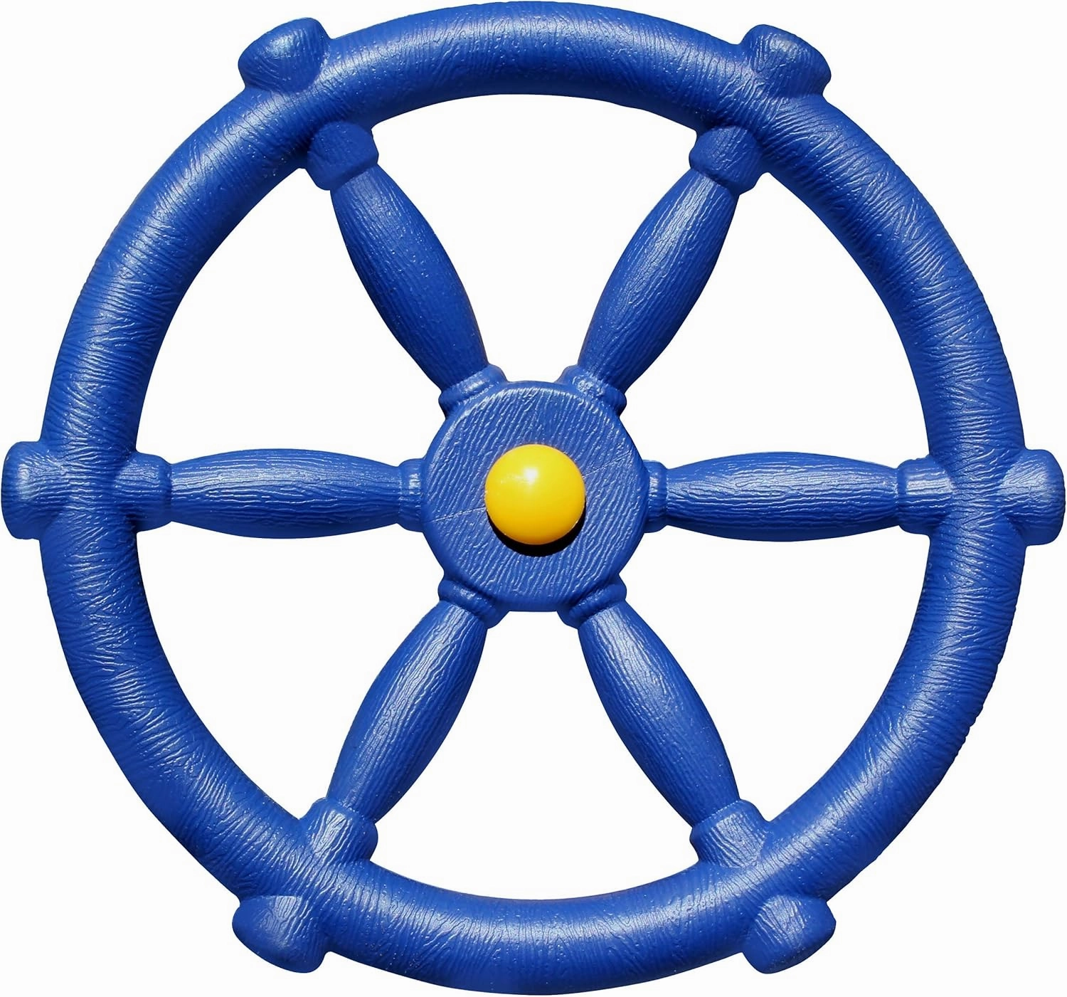 Jungle Gym Kingdom Pirate Ship Wheel for Kids - Toy Steering Wheel for Treehouse, Outdoor Playhouse, Backyard Playset or Swing Set - Playground Accessories & Attachments (Blue)