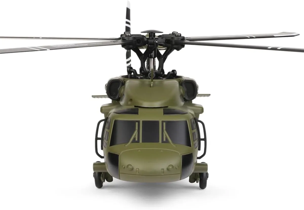 K170 UH-60L Remote Control Helicopter, 170 Size Flybarless RC Helicopter with Adjustable Left and Right Hand Throttle for Adults Beginners, with 3-Batteries (RTF Version)
