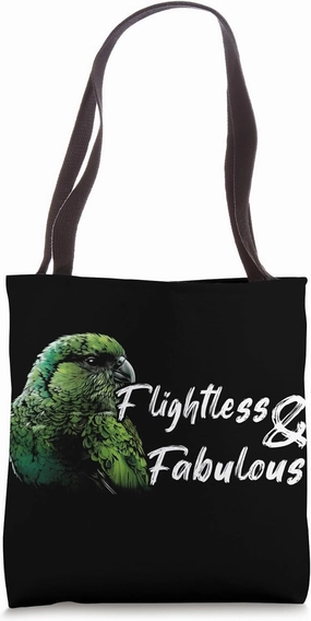 Kakapo Bird New Zealand Flightless And Fabulous Kakapo Tote Bag