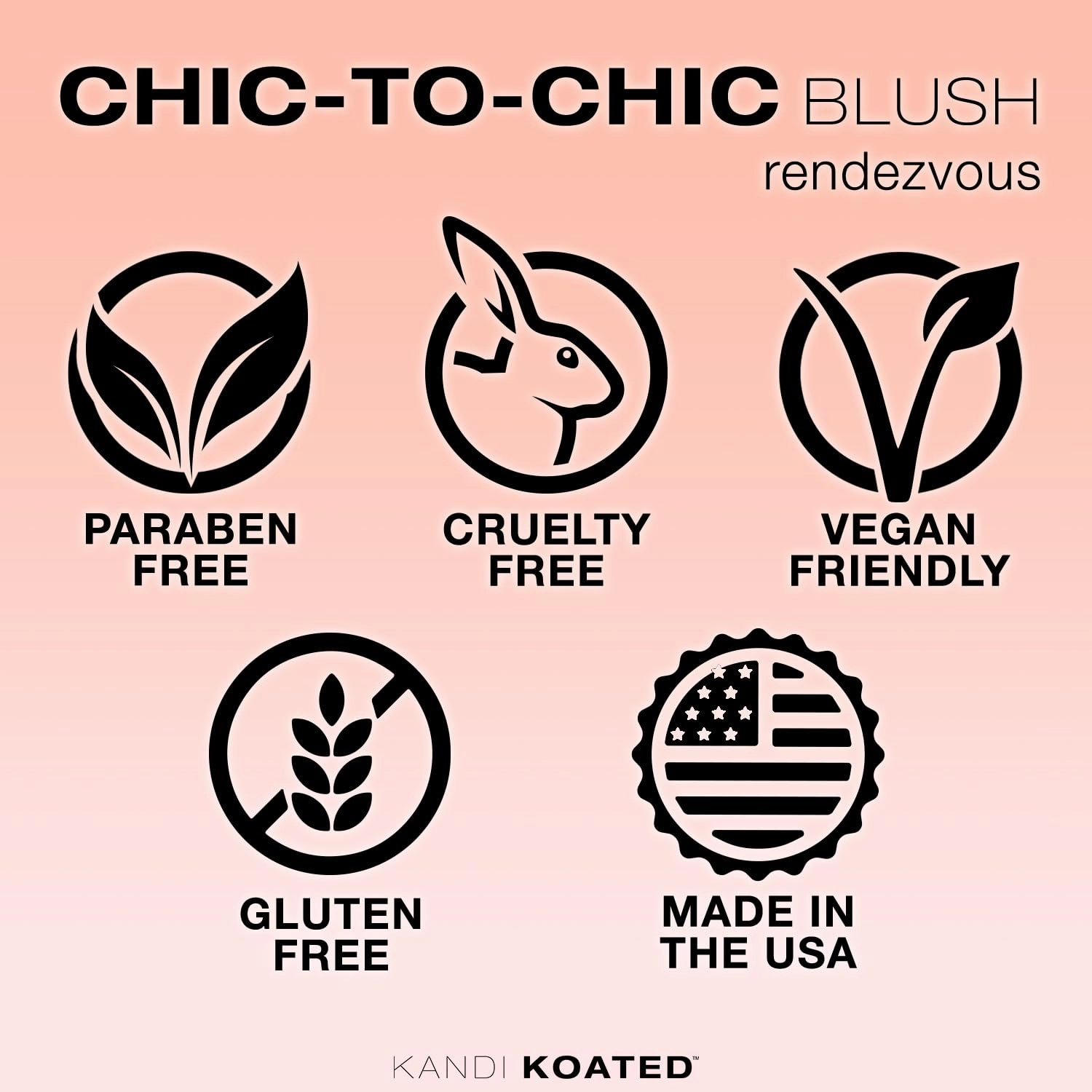 Kandi Koated Chic to Chic [Rendezvous] Matte Rose Pink Blush in Rose Gold Compact, Intense Color Blush by Kandi Burruss | Paraben-Free, Cruelty-Free | Beauty & Makeup