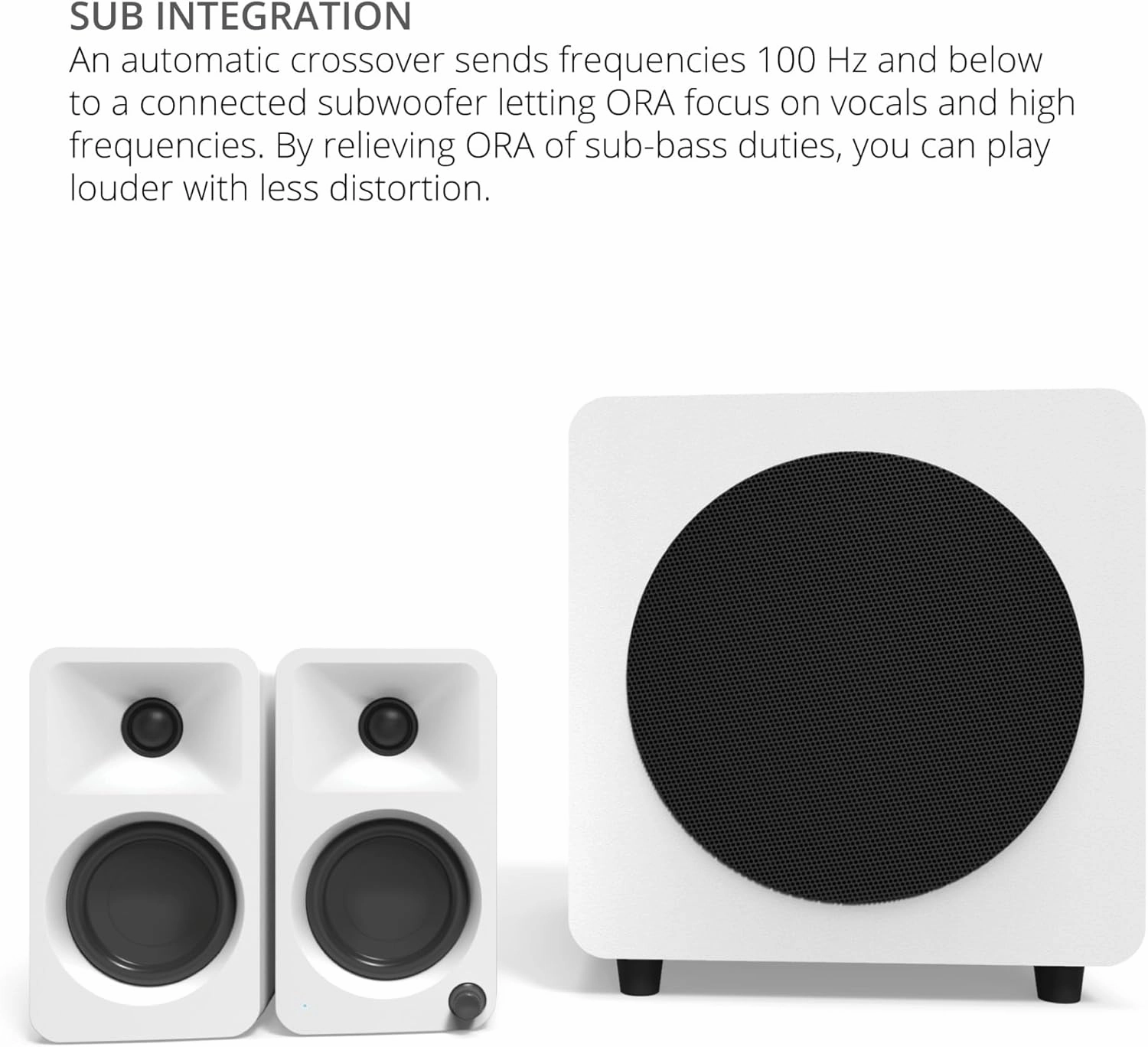 Kanto ORAMW 100W Powered Reference Desktop Computer Speakers with Bluetooth 5.0 and USB-C Input | Bi-Amplified | 100 Hz Automatic Crossover | Reference Quality Sound | Pair | White