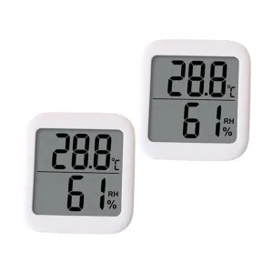 KESYOO 2-Pack Room Thermometer Hygrometer Digital Indoor Thermometers for Home Accurate Temperature Humidity Monitor Large Screen Display