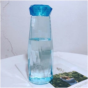 kettles Simple Portable Water Botttles,Creative Plastic Durable Sports Bottle,Clear Outdoor Cup-Leak Proof,Wide Mouth Transparent canteen(E)