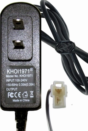KHOI1971 Wall Charger AC Adapter Power Compatible with AVIGO EZ Steer Food Truck Ride on White ICE Cream Burger W408 Toy R US W408-TB 6V-Volt Battery
