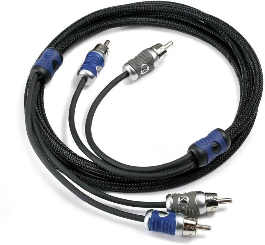 Kicker 46QI26 Q-Series 2-Channel RCA Interconnects, 6.0 Meter