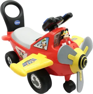 Kiddieland Disney Mickey Mouse Plane Light & Sound Activity Ride-On, 20.5" x 18" x 15.375"
