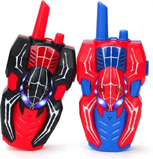 Kids Walkie Talkies Toys for 4 5 6 Years Old Boys,Spider Toys Gifts for 5 6 7 8 Year Old Boy Toddler Walkie Talkies with Lanyard for Outdoor Garden Play Toys Birthday Presents Gift for Boys Kids
