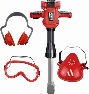 Kids Jackhammer Toy Drill | Toddler Construction Tools and Equipments | Includes Mask Safety Goggles and Earmuffs