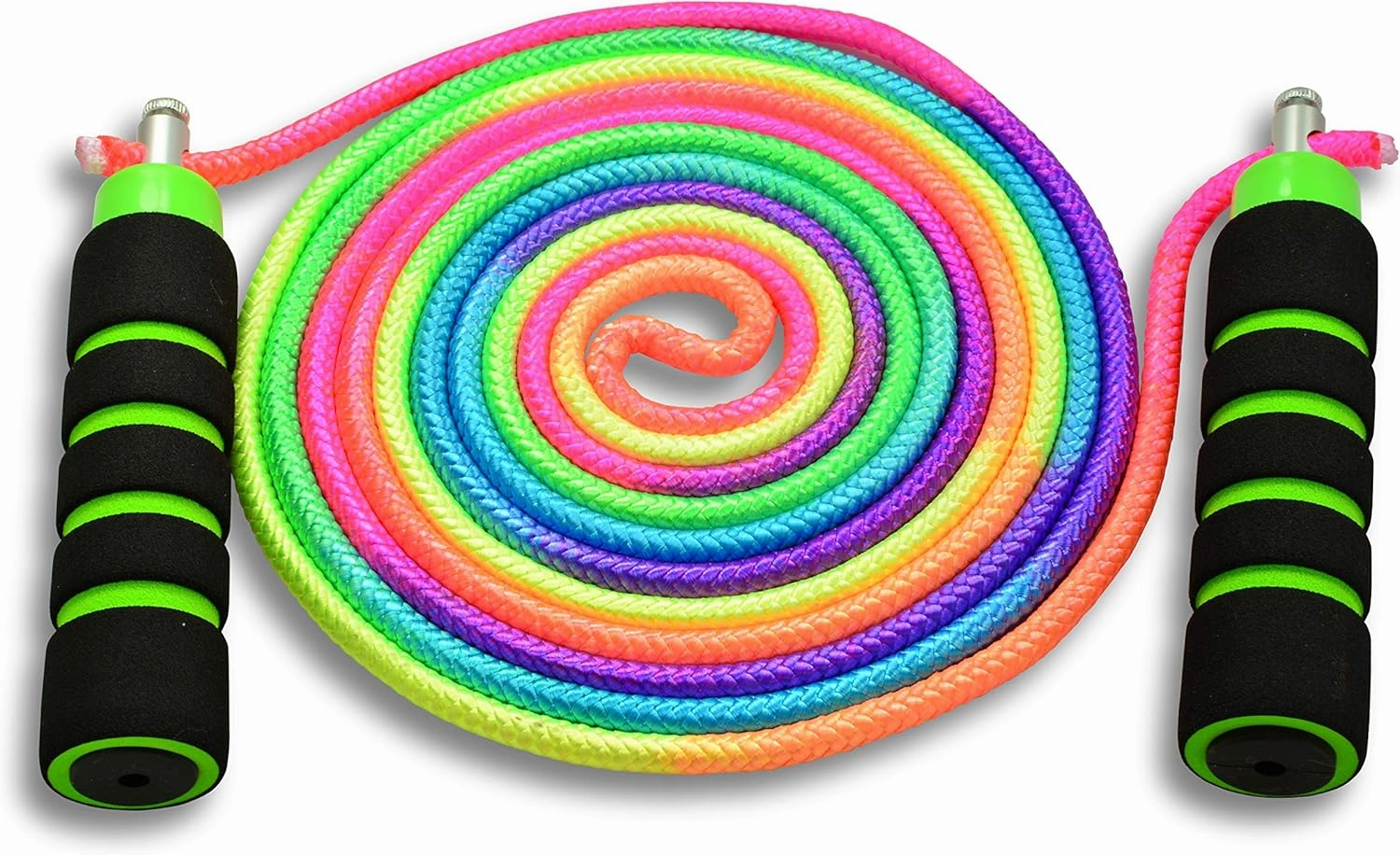 Kids Jump Rope - Anna's Rainbow Rope - Durable Child Friendly Skipping Rope - Exercise Toy for Playground with Lightweight Foam Handles and Vibrant Colors