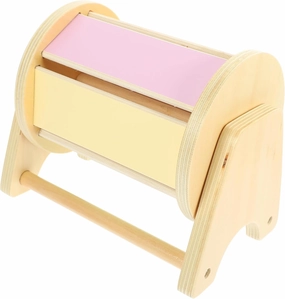 Kisangel Wooden Textile Drum Toy for Boy Girl Color and Shape Learning Safe Educational Plaything for Boys and Girls for Home Parties and Outdoor Fun Develops Auditory and Sensory Skills