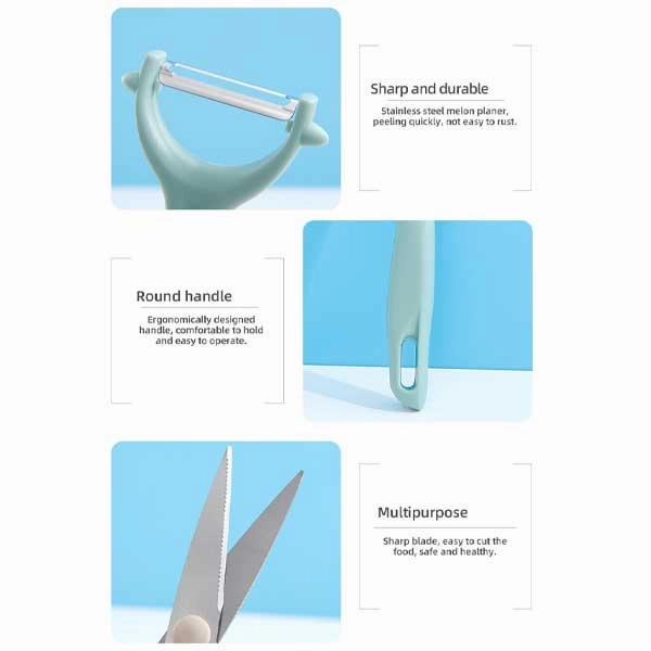 Kitchen ware set of 4 PCS (Cream Green)