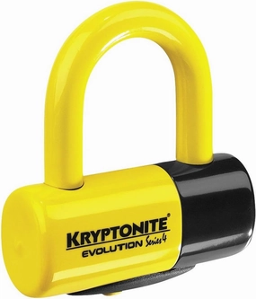 Kryptonite Evolution Series 4 Bicycle Disc Bike Lock (Yellow)
