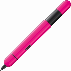 Lamy pico neonpink ballpoint pen - Innovative pocket pen - with one click in full size - metal barrel & line width M - incl. compact refill M 22 in black