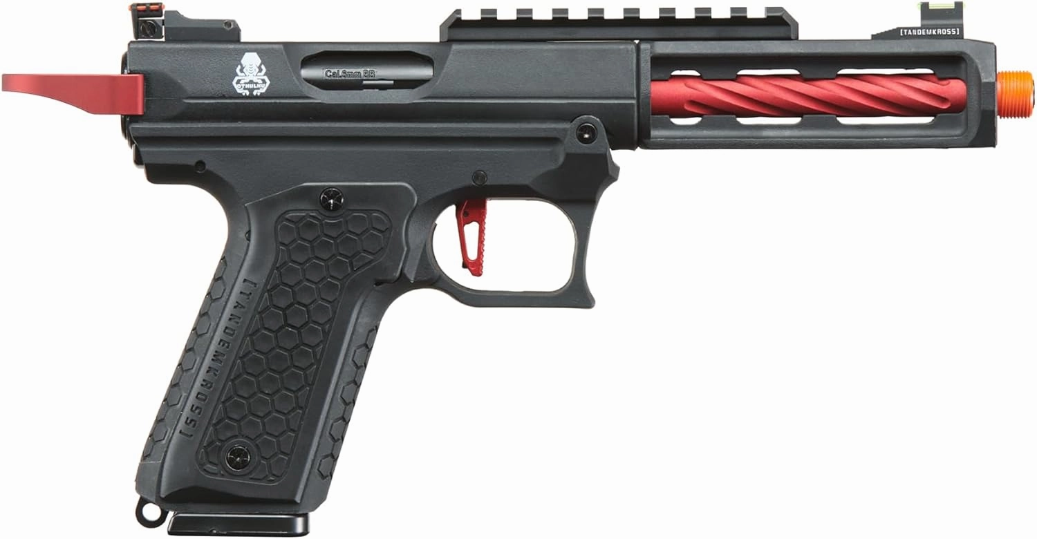 Lancer Tactical Polymer Lightweight Full Auto/Semi Gas Blowback Airsoft Pistol w/Red Dot Mount Plate (Tandemkross Cthulhu)