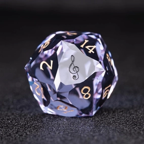 LANGWEI 7Pcs,D&D Dice Set, Pretty Violet Crystal Diamond Faceted Polyhedral Dice Set for Table Games, TRPG, Role Playing Dice Games,Creative Gifts