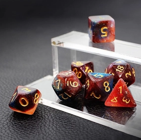 LANGWEI D&D Dice Set Pretty Acrylic Nebula DND Polyhedral Dice, Role Playing Dice for TRPG Table Games Dungeons and Dragons, Creative Gifts