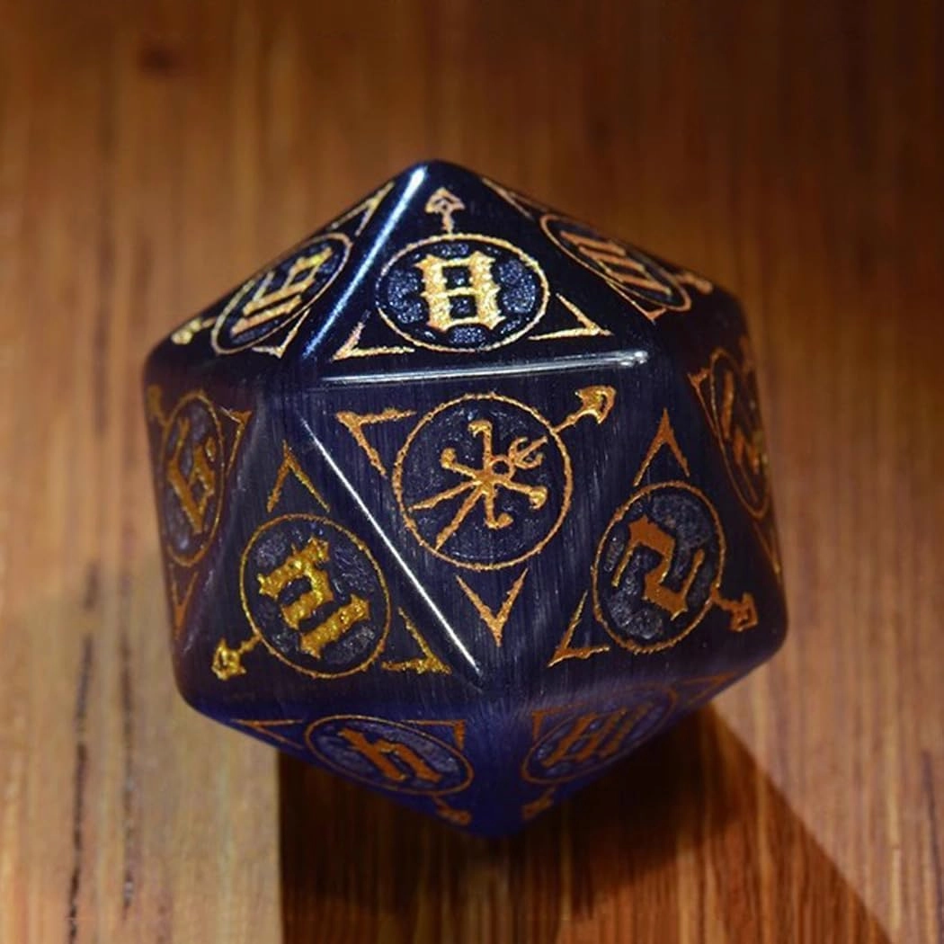 LANGWEI D&D Dice Set, Pretty Purple Opal DND Polyhedral Dice, Role Playing Dice for TRPG Table Games Dungeons and Dragons Games,Creative Gift,D20
