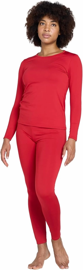 LAPASA Women's Thermal Underwear Set Fleece Lined Long Johns Top & Bottom Soft Base Layer Light/Mid/Heavy Weight L17/ L41/L44