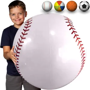 Large Beach Ball for Kids or Adults - Easy to Inflate and Durable Material to Last for Years of Fun - Comes in 3 Colors - Great Gift Idea for Boys & Girls All Ages - Also Best Pool Party Decoration