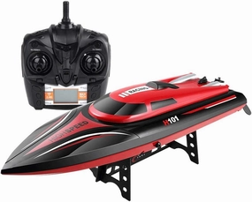 Large Remote Control Boat Electric High-Speed Speedboat, Engine Water-Cooling Device, 2.4G Children's Toy Boat Racing Model, Two-Way Navigation, Automatic Correction After Capsizing