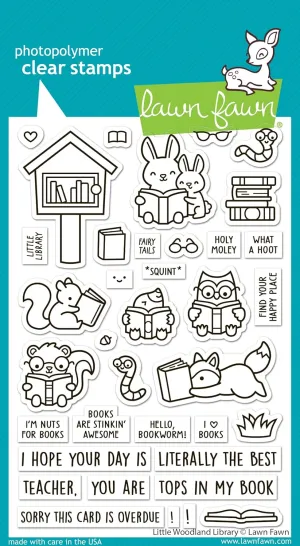 Lawn Fawn LF3486 Little Woodland Library 4X6 Clear Stamp Set