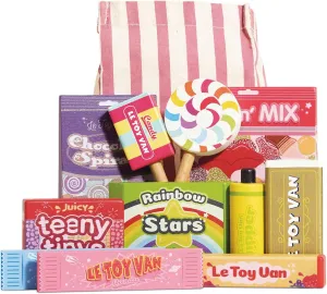 Le Toy Van - Pretend Play Wooden Candy Play Food Set | Kids Role Play Wooden Food Toy | Great As a Gift - Suitable for 2 Years   (TV335)