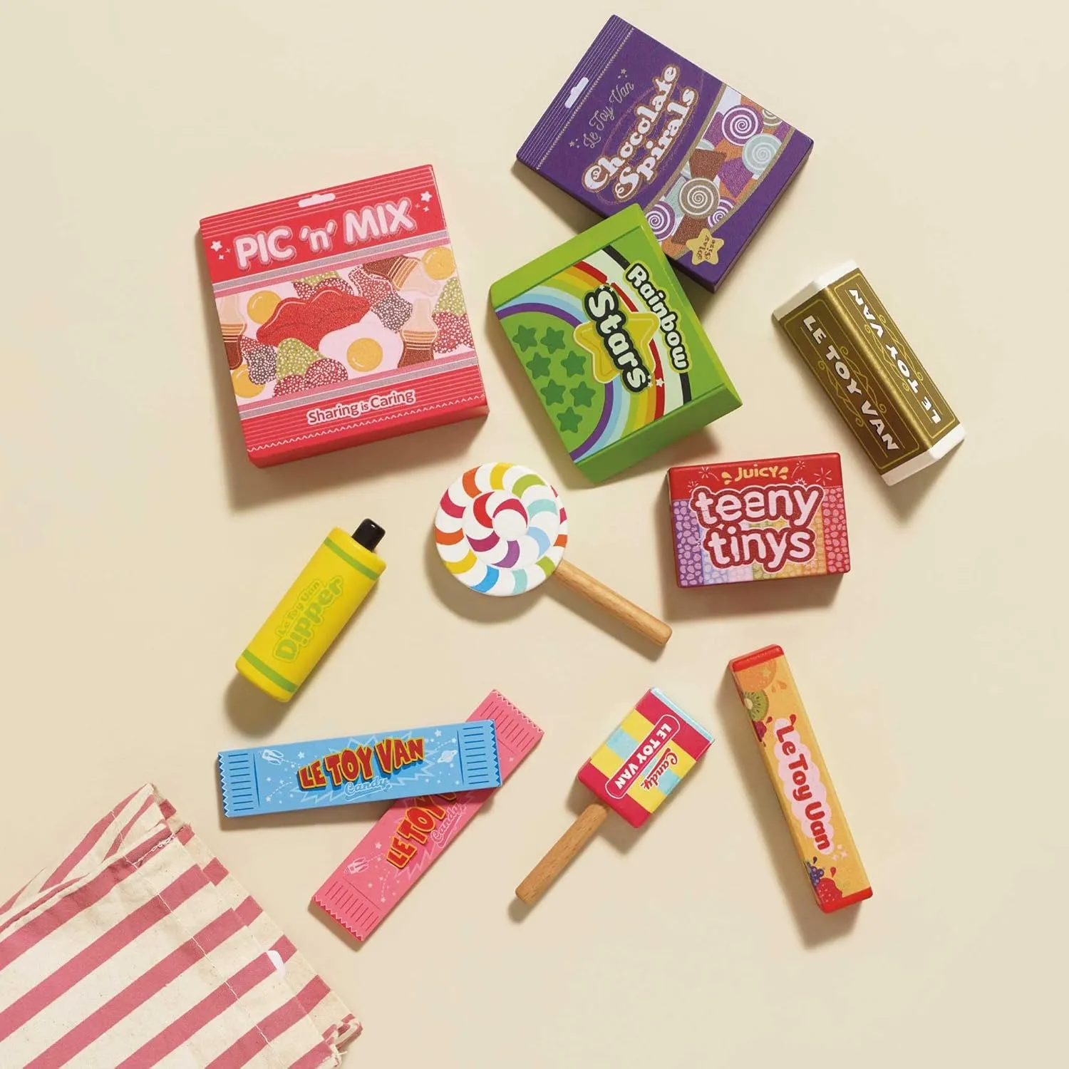 Le Toy Van - Pretend Play Wooden Candy Play Food Set | Kids Role Play Wooden Food Toy | Great As a Gift - Suitable for 2 Years   (TV335)