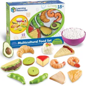 Learning Resources New Sprouts Multicultural Play Food Set - 15 Pieces, Ages 18  Months Pretend Play Food for Toddlers, Preschool Learning Toys, Kitchen Play Toys for Kids