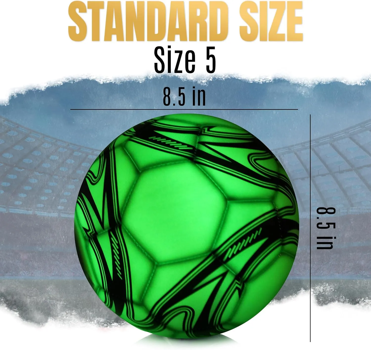 LED Light Up Soccer Ball - Rechargeable - Glow in The Dark Size 4 Size 5 Soccer Ball for Kids - Attractive and Durable Designs - Gifts for Boys Ages 8-15