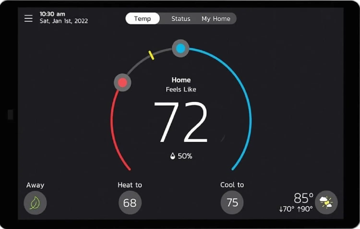 Lennox S40 (22V24) Smart Thermostat, Touchscreen, WiFi, Communicating System Control, Programmable, Geo-Fencing, Remote Access, Alexa Enabled, Easy Installation, Non-Returnable Factory Warranty