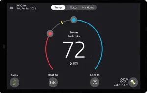 Lennox S40 (22V24) Smart Thermostat, Touchscreen, WiFi, Communicating System Control, Programmable, Geo-Fencing, Remote Access, Alexa Enabled, Easy Installation, Non-Returnable Factory Warranty