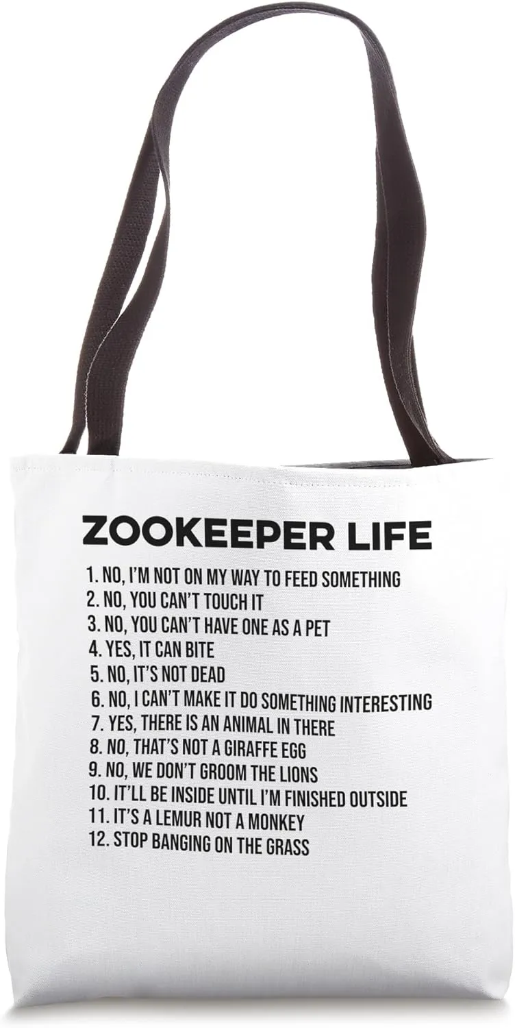 Life Of A Zoo Keeper Animal Lover Zoologist Animal Lover Tote Bag