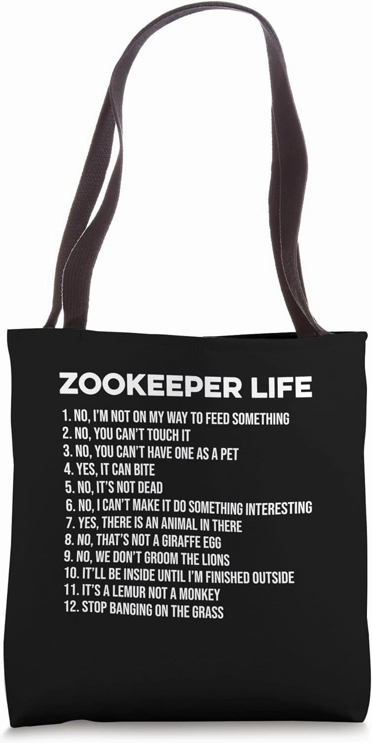Life Of A Zoo Keeper Animal Lover Zoologist Animal Lover Tote Bag
