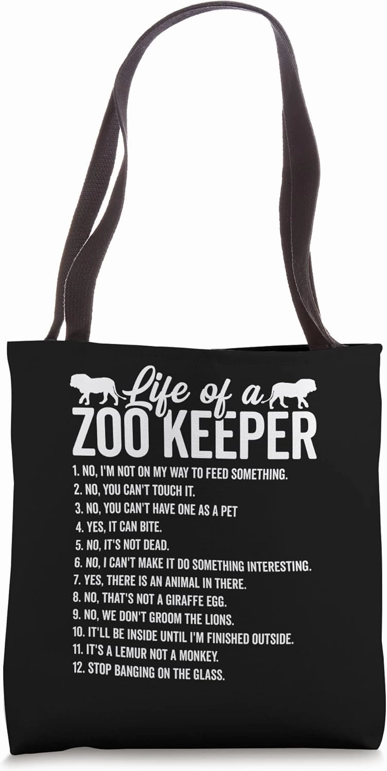 Life Of A Zoo Keeper Animal Lover Zoologist Animal Lover Tote Bag