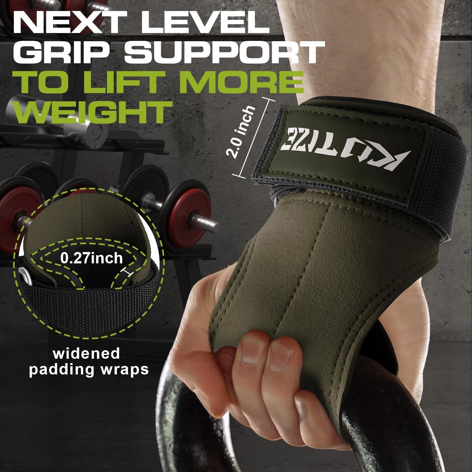 Lifting Straps, Weight Lifting Wrist Wraps for Weightlifting, Heavy Powerlifting, Deadlifts, Rows, Pull Ups, Adjustable Neoprene Padded Gym Workout Strength Training Wrist Hooks for Men/Women