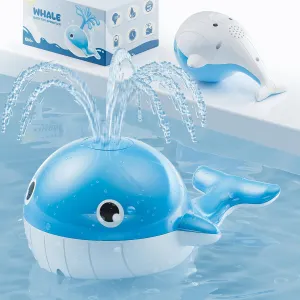 Light Up Baby Bath Toy,USB Rechargeable Bath Toys for Kids Ages 1-3 4-8,Latest Blue Whale Bathtub Toy Sprinkler,Easy and Durable Toddler Toys,IPX7 Watertightness Baby Pool Toys