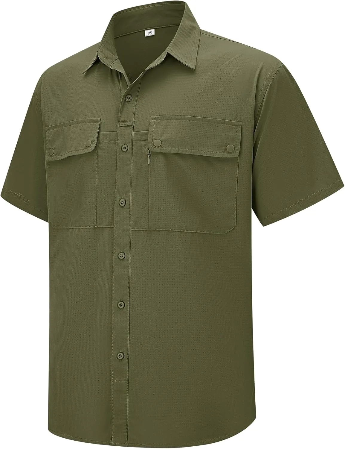 linlon Safari Shirt Men Short Sleeve UPF 50 UV Sun Protection Quick Dry Hiking Fishing Shirts
