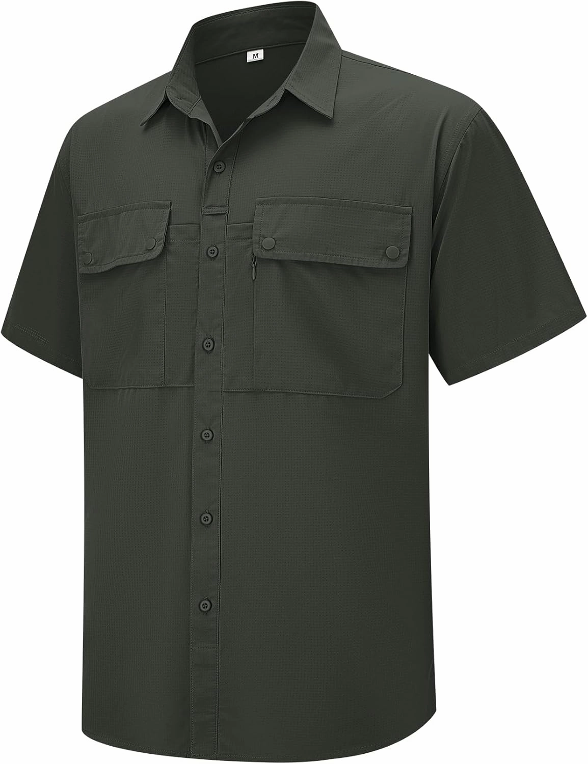 linlon Safari Shirt Men Short Sleeve UPF 50 UV Sun Protection Quick Dry Hiking Fishing Shirts