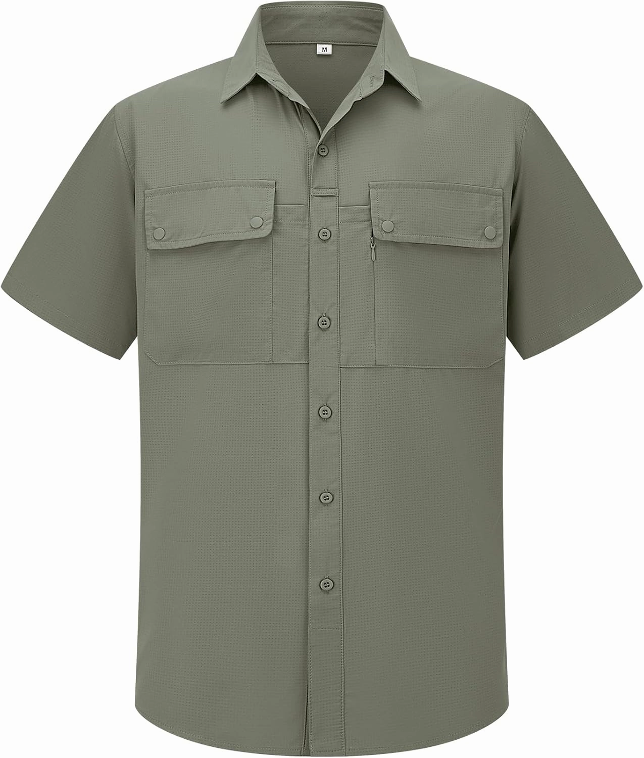 linlon Safari Shirt Men Short Sleeve UPF 50 UV Sun Protection Quick Dry Hiking Fishing Shirts