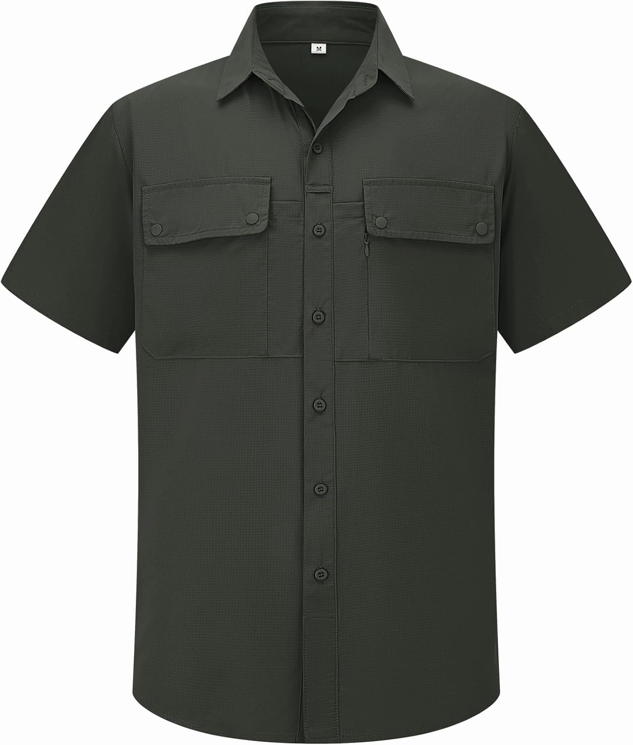 linlon Safari Shirt Men Short Sleeve UPF 50 UV Sun Protection Quick Dry Hiking Fishing Shirts