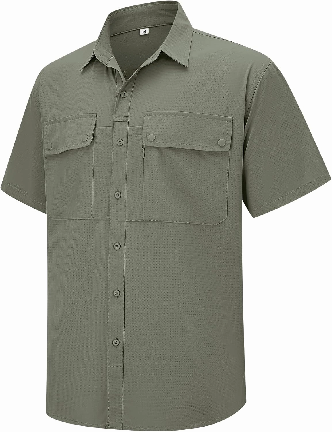linlon Safari Shirt Men Short Sleeve UPF 50 UV Sun Protection Quick Dry Hiking Fishing Shirts