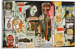 LINYISHU Jean-Michel Basquiat Poster Graffiti Street Notary Wall Art Poster Canvas Printing Decorative Painting; Frame; 24x36inch(60x90cm)