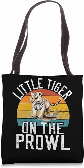 Little Tiger on the Prowl Tiger Tote Bag