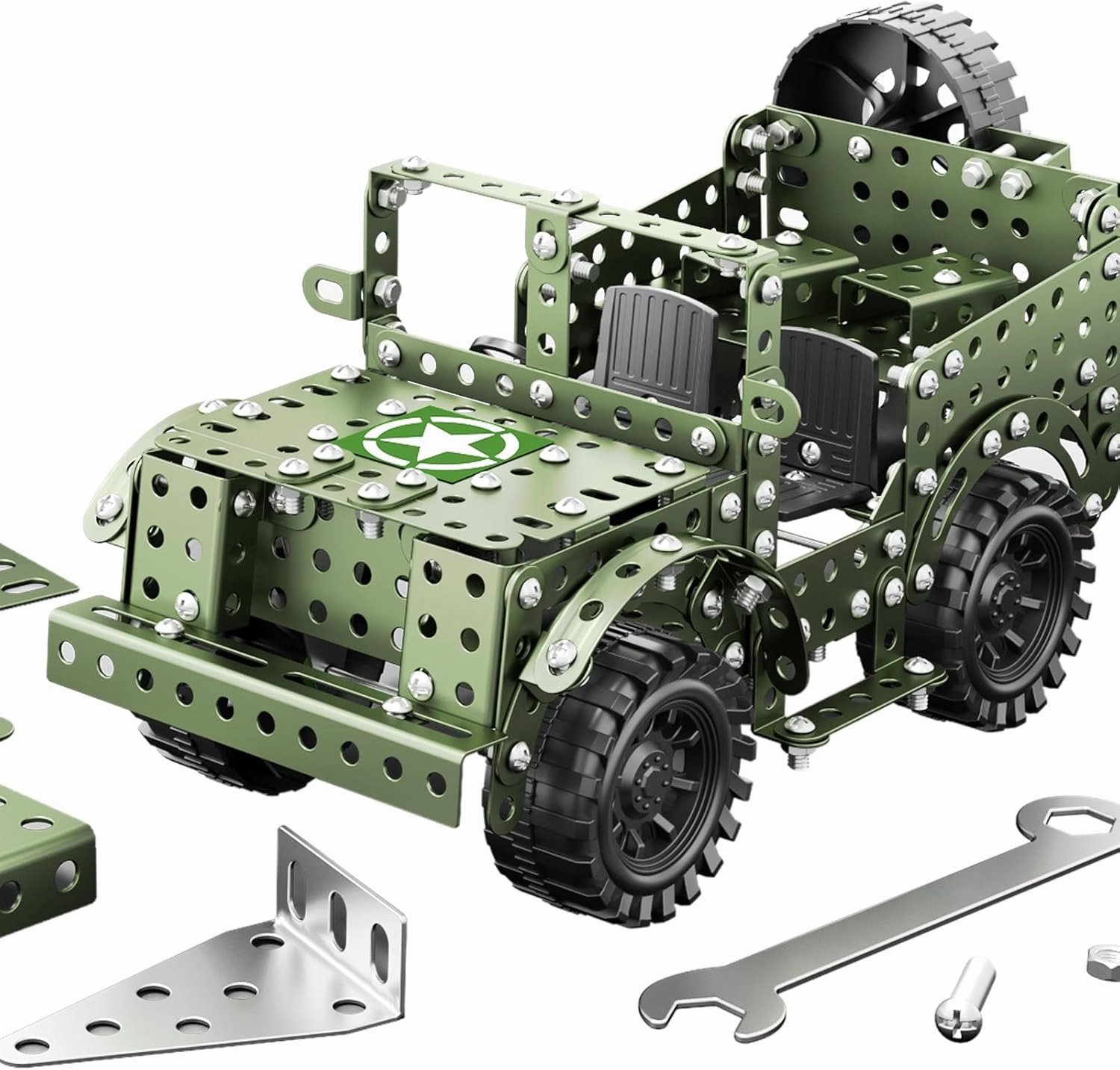 Lucky Doug STEM Building Projects Model Truck Set - Building Toys for Kids Ages 8-12, Assembly Science Army Toys for Boys 8 9 10 11 Years Old