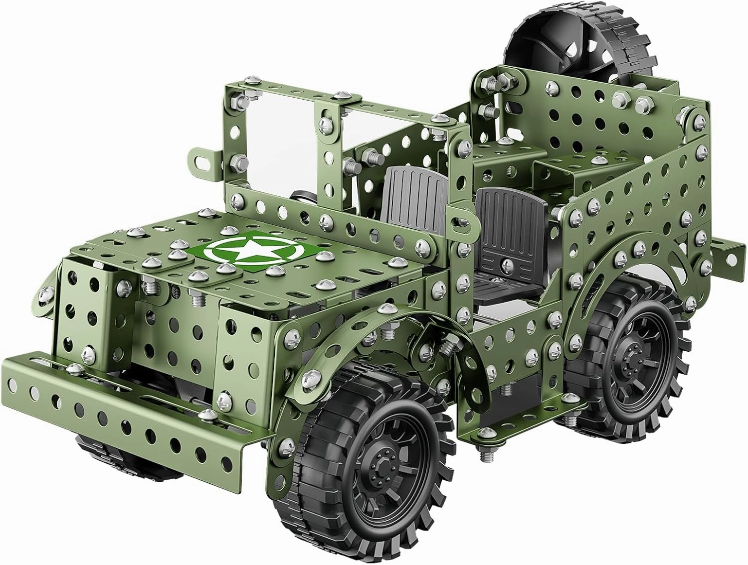 Lucky Doug STEM Building Projects Model Truck Set - Building Toys for Kids Ages 8-12, Assembly Science Army Toys for Boys 8 9 10 11 Years Old