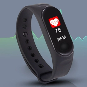M3 Smart Watch Bracelet with Colour Screen, Heart Rate & BP Monitor