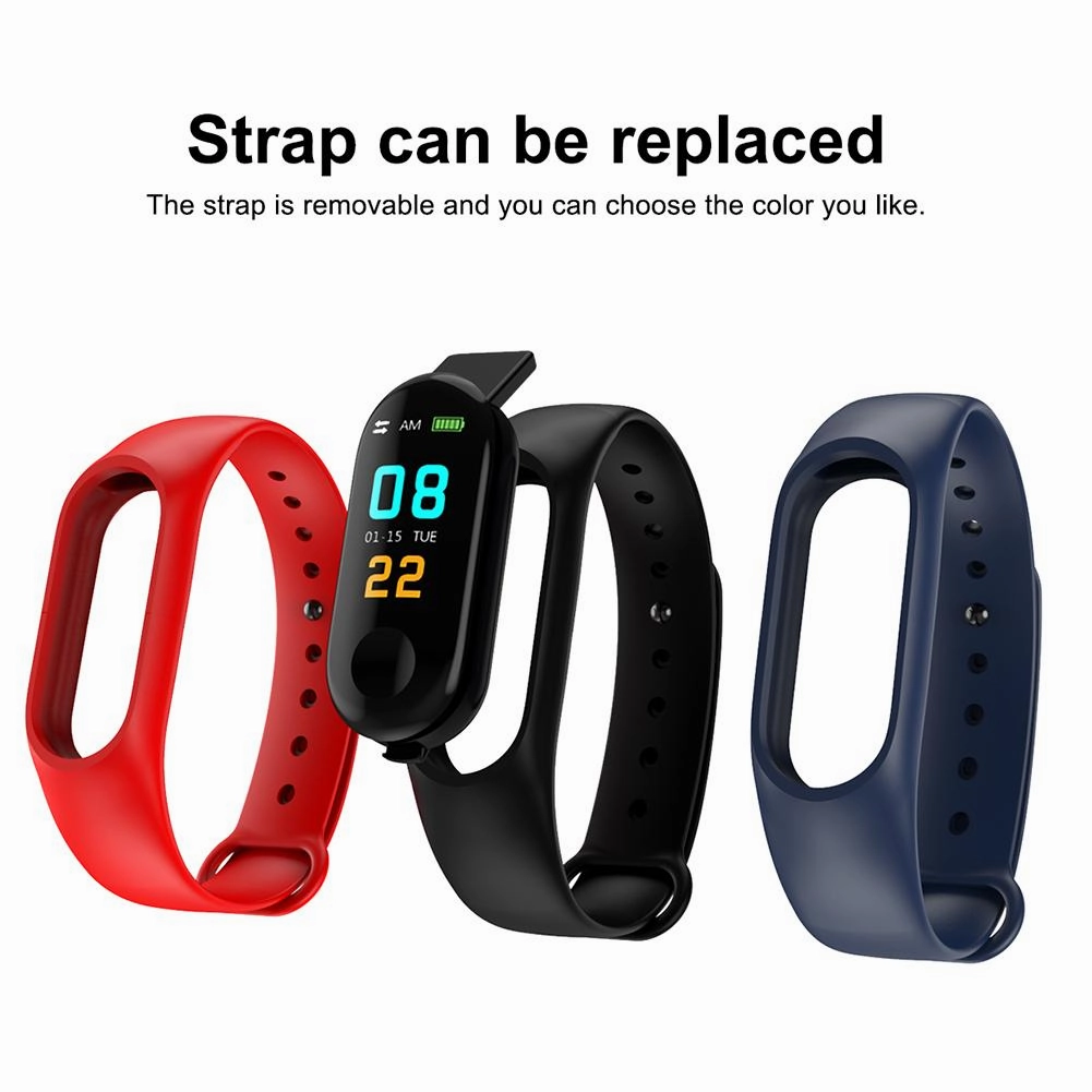 M3 Smart Watch Bracelet with Colour Screen, Heart Rate & BP Monitor